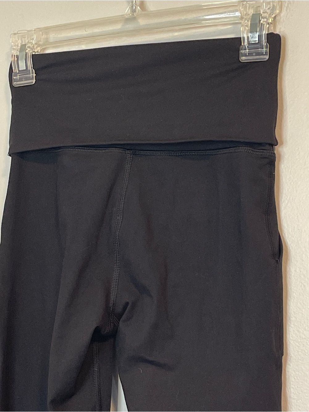 aerie The Hugger Black Foldover Waist Flare Pants - Picture 4 of 7
